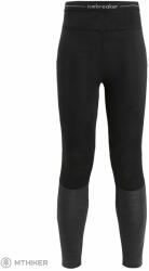 icebreaker 125 ZoneKnit Merino Thermal női leggings, Black/Jet Heather (S)