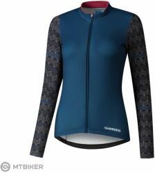 Shimano Kaede Printed Long női trikó, kék (M)