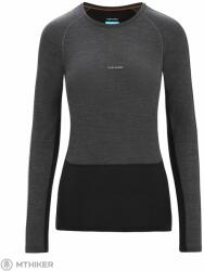 icebreaker 125 ZoneKnit Merino Blend Thermal női póló, Jet Heather/Black (M)