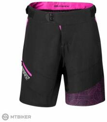 FORCE Storm női nadrág kivehető betéttel, fekete/rózsaszín (XS)