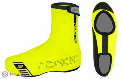 FORCE Pu Dry Road kamásli kerékpáros cipőre, neon (S (EU 38-40))
