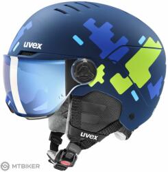 uvex Rocket junior visor gyereksisak, kék puzzle matt (54-58 cm)