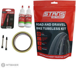 Stan’s NoTubes No Tubes ROAD belső nélküli átalakító készlet, defektgátló folyadék 200 ml, szalag 21 mm, szelep 55 mm