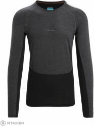 icebreaker jégtörő 125 ZoneKnit Merino Blend Thermal póló, Jet Heather/fekete (XL)