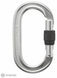 Black Diamond Oval Keylock Screwgate karabiner, polírozott