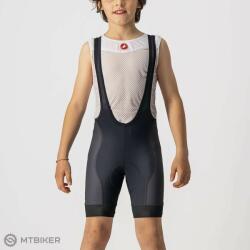 Castelli JR COMPETIZIONE gyerek kantáros rövidnadrág, fekete/fehér (8 évesre)
