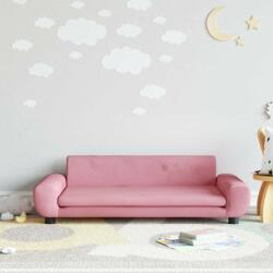 vidaXL rózsaszín bársony gyerek kanapé 100 x 54 x 33 cm (3196382)