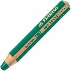 STABILO Woody 3in1 színes ceruza sötétzöld színben (880/533)