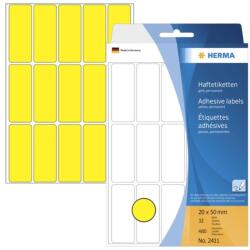 HERMA Vielzwecketiketten gelb 20x50 mm Papier matt 480 St. (2411) (2411)