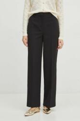 Medicine pantaloni femei, culoarea negru, lat, high waist ZPYH-SPD201_99X