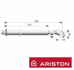 Ariston vízszintes kivezető szett 60/100 mm ALU/ALU turbós kazánhoz (3318001)