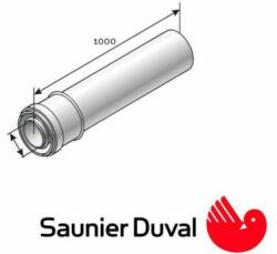 Saunier Duval függ. hosszabbító cső 125/80 mm (08509900)