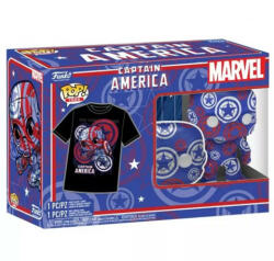 Funko & Tee: Marvel Patriotic Age - Captain America figura és póló (M) FU56245