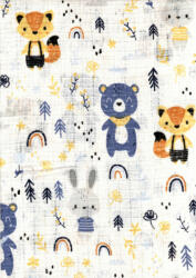  Mintás textil pelenka 1db-os - Maci, róka, nyuszi - babyshopkaposvar