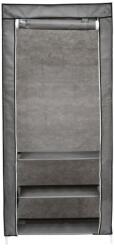 Grunberg Dulap din material textil cu structura metalica Grunberg WD002, 70 x 45 x 160 cm, gri Garderoba