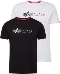 Alpha Industries Póló fekete, fehér, Méret XL