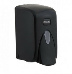 Vialli Folyékony szappan adagoló, zárható, ABS műanyag, fekete 500 ml, 24db/karton (ALS5B)