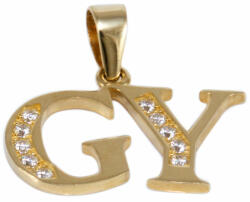 Ékszershop Köves "GY" betű arany medál (1269728)