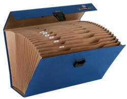 Irattartó -. harmonikatáska, karton, 250 x 362 x 124 mm. , 19 rekeszes, Fellowes® Bankers Box Handifile, kék