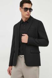 Calvin Klein gyapjú kabát fekete - fekete 50 - answear - 111 990 Ft