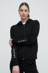 Giorgio Armani felső fekete, női, nyomott mintás, kapucnis - fekete L - answear - 35 990 Ft