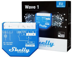 Shelly Qubino Wave 1 egy áramkörös okosrelé, Z-Wave protokoll kompatibilis (ALL-REL-WAVE1)