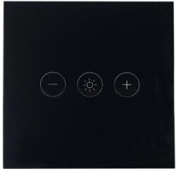 SmartWise Dimmer Wi-Fi-s, fényerőszabályzós, érintős okos villanykapcsoló, 230V (fekete) (SMW-KAP-DMB)