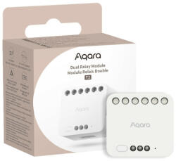 Aqara T2 mini két áramkörös Zigbee kapcsolómodul, fogyasztásmérővel, motoros redőnyvezérlés (AQA-REL-T2LN) - otthonokosabban
