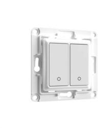 Shelly Wall Switch fali villanykapcsoló, 2 gombos fehér (ALL-KAP-WS2-W) - otthonokosabban
