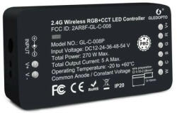 Gledopto Zigbee Pro RGB+CCT LED vezérlés (Zigbee+RF) 12V / 24V / 36V / 48V / 54V DC (GLE-REL-C008P)