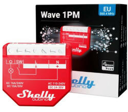 Shelly Qubino Wave 1PM egy áramkörös, fogyasztásmérős okosrelé, Z-Wave protokoll kompatibilis (ALL-REL-WAVE1PM) - otthonokosabban