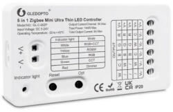 Gledopto GL-C-002P (6A), Zigbee Pro 5-az-1-ben Mini LED vezérlés (Zigbee+RF) 5V-24V DC, 6A (GLE-REL-C002P-6A) - otthonokosabban