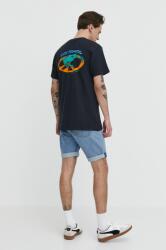 Quiksilver pamut póló fekete, férfi, nyomott mintás - fekete XL - answear - 14 990 Ft