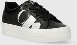 Calvin Klein bőr sportcipő BOLD VULC FLATF LOW LTH NBS MET fekete - fekete Női 41