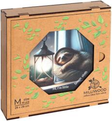 Milliwood Дървен пъзел Milliwood, Hi, I'm little, 46 части - Ленивецът Саймън (OM-SimonSloth-5004)
