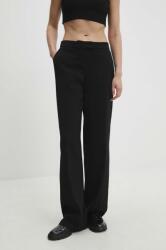 Answear Lab nadrág női, fekete, magas derekú egyenes - fekete L - answear - 16 990 Ft