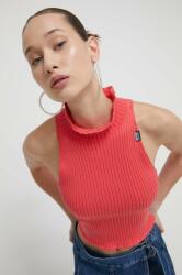 Moschino Jeans pamut pulóver könnyű, rózsaszín, félgarbó nyakú - rózsaszín L - answear - 36 990 Ft