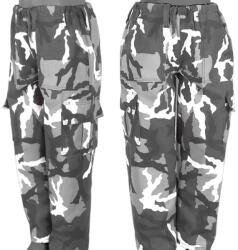 TifanTEX Pantaloni de camuflaj pentru copii 146/164 alb-negru (2355E5)