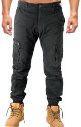 LOSHAN Pantaloni cu buzunare pentru bărbați Loshan negri H8045-26 (2422E7)