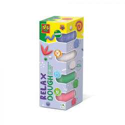 SES Creative Plastilina colorata vegana pentru copii SES Relax 4 x 90 gr (00514)