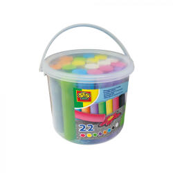 Ses Creative Galeata cu creta colorata pentru copii (22 buc) (02205) - jucariipentrucopil