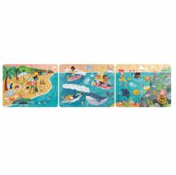 Hape Puzzle pentru copii Prietenii Oceanului (3 in 1) si joc storytelling (E1645A) - jucariipentrucopil