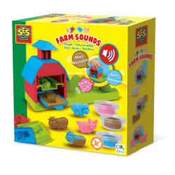 SES Creative Ferma de jucarie cu sunete, forme de animale si plastilina (00419)