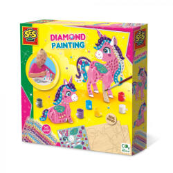 SES Creative Set de pictura pentru copii cu diamante adezive si unicorn (14134) - jucariipentrucopil