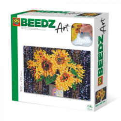 SES Creative Set margele de calcat Beedz Art - Floarea soarelui (06003) - jucariipentrucopil
