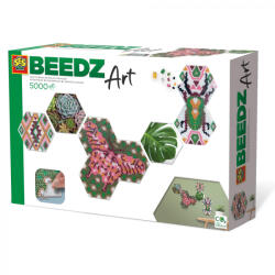 SES Creative Set margele de calcat Beedz Art - Botanica cu placi hexagonale (06021) - jucariipentrucopil