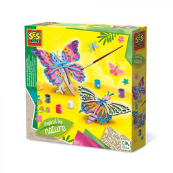 SES Creative Set de creatie pentru copii cu decoratie fluturi din lemn (14035) - jucariipentrucopil