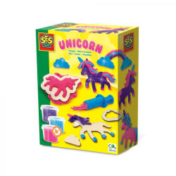 SES Creative Set creativ copii cu unicorni din lemn si plastilina cu sclipici (00410) - jucariipentrucopil