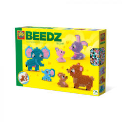 SES Creative Set creativ copii - Margele de calcat cu Animale Zoo Beedz (06218) - jucariipentrucopil