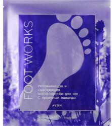 Avon Mască de picioare hidratantă și emolientă cu parfum de lavandă - Avon Foot Works Lavender Scented Moisturising And Soothing Foot Socks 2 x 20 ml